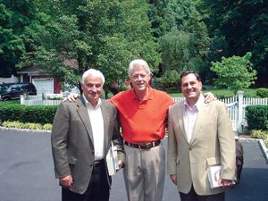 l-r: Tom Golisano, Bill Clinton and Steve Pigeon