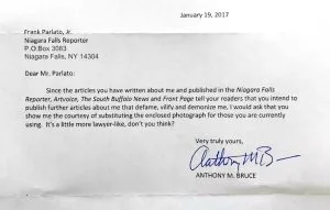 Bruce writes letters, claims I demonized him, and is sent email inviting his response