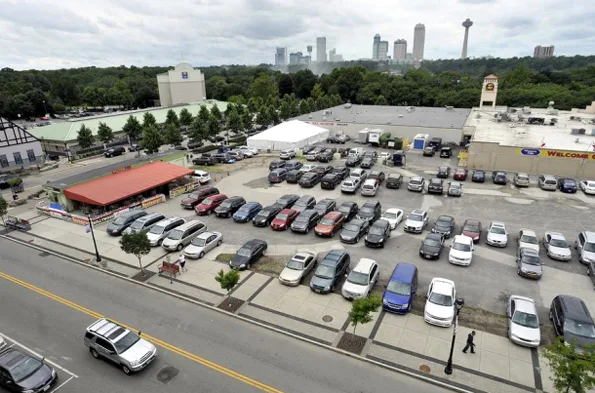 Mark Hamister was gifted the most valuable undeveloped parcel of land in downtown Niagara Falls, literally 200 feet from the entrance of the Niagara Falls State Park - where some 8 million visitors flock annually - on the condition that he build an upscale hotel in 2014. He not only failed to build the upscale hotel, he downgraded the plan to a mid scale Hyatt Place, which he still has not built. 