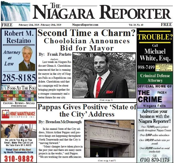 February 13th Edition of the Niagara Reporter Newspaper