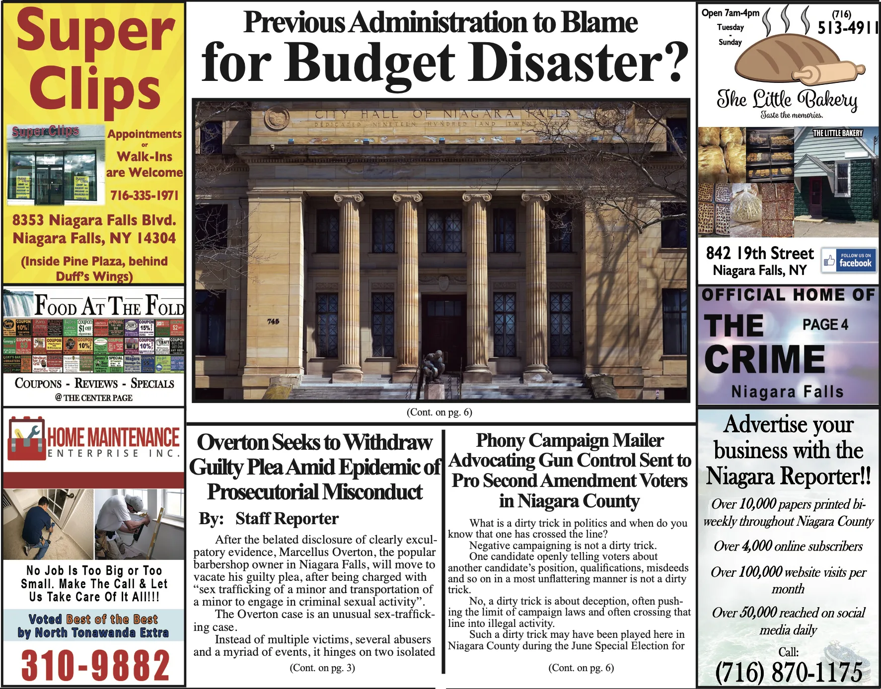 September 30th, 2020, Edition of the Niagara Reporter Newspaper