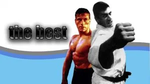The real Frank Dux (r) in front of the man that played him, Jean Claude Van Damme.