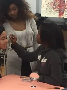 Perfecting hair and make-up skills at The Connection