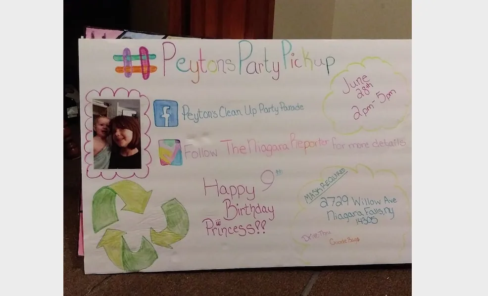 9-Year-Old Girl Invites Niagara Falls Residents to Celebrate Her Birthday by Cleaning Up Community