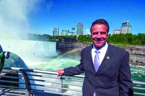 Governor Cuomo’s austere smile says it all as he reflects on the natural wonder of the campaign donations he receives from Maid of the Mist owner James Glynn and Delaware North billionaire Jeremy Jacobs, who run Niagara Falls State Park as if they own it.