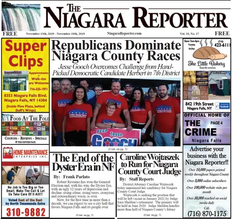 November 13th, 2019, Edition of the Niagara Reporter Newspaper