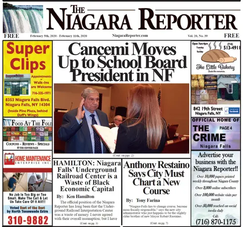 February 5th, 2020, Edition of the Niagara Reporter Newspaper