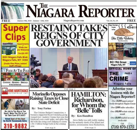 January 8th, 2020, Edition of the Niagara Reporter Newspaper