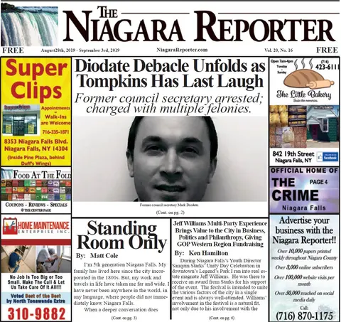 August 28th, 2019, Edition of the Niagara Reporter Newspaper