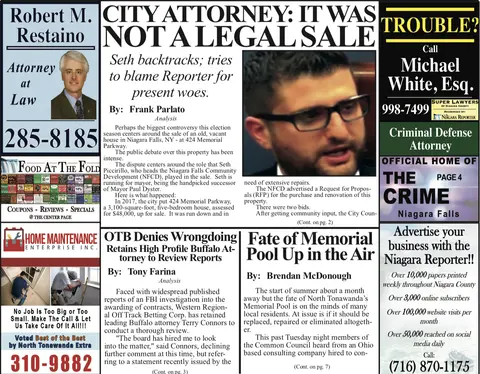 May 1st, 2019, Edition of The Niagara Reporter Newspaper