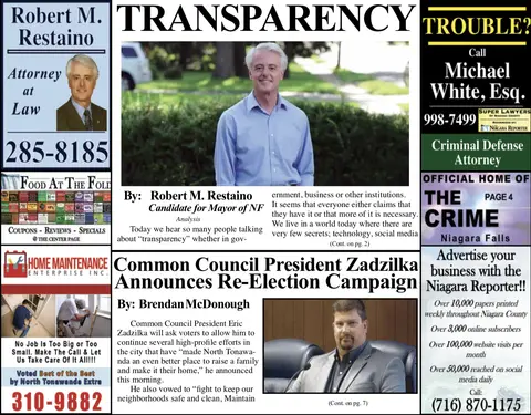 February 27th, 2019, Edition of the Niagara Reporter Newspaper