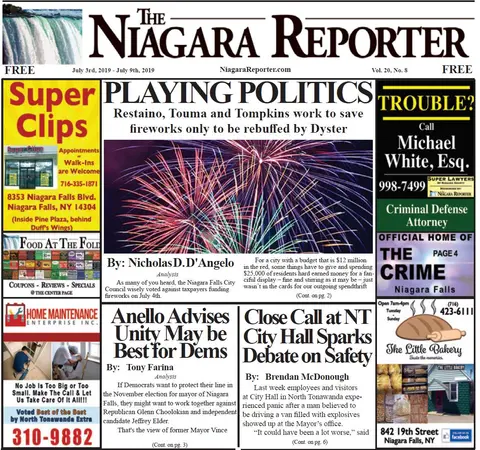 July 3rd, 2019, Edition of the Niagara Reporter Newspaper