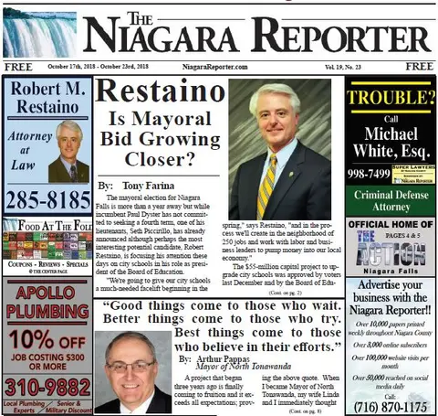 October 17th Edition of the Niagara Reporter Newspaper