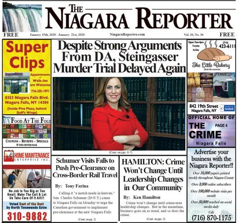 January 15th, 2020, Edition of the Niagara Reporter Newspaper