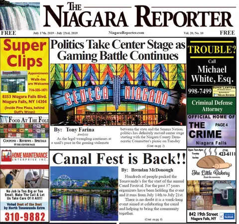 July 17th, 2019, Edition of the Niagara Reporter Newspaper