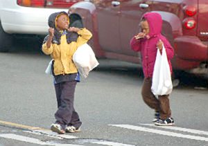According to a 2013 National Highway Traffic Safety Administration report, an estimated 10,000 child pedestrians a year are injured, hit by cars and other vehicles. 81% occur at non-intersection locations, such as exists in front of Hyde Park School.