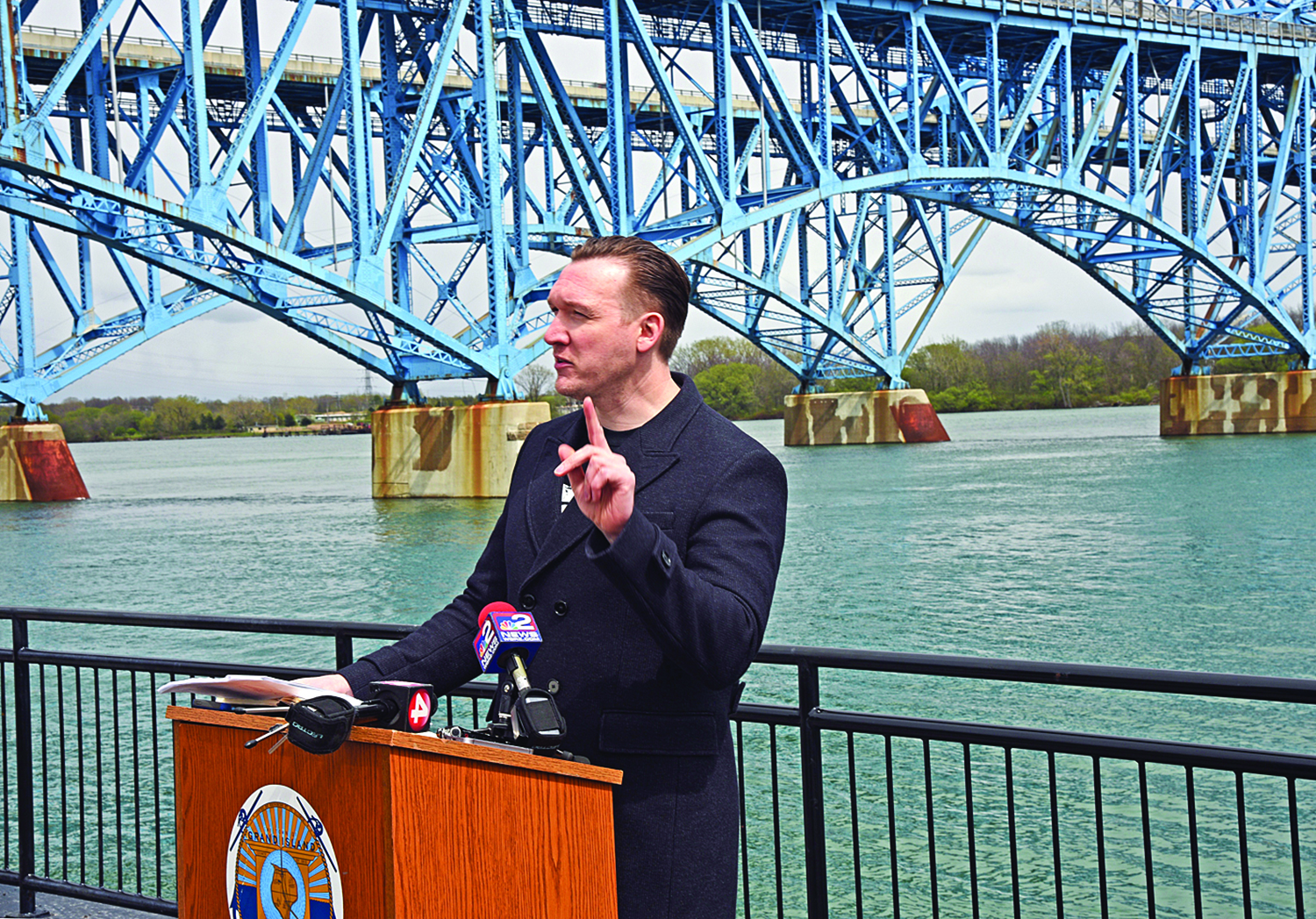 Grand Island Supervisor Nathan McMurray represents a sea change in the political will of the leadership of Grand Island. Unlike his predecessors, he wants the tolls removed. “Mr. Cuomo, tear down these tolls!” McMurray said at a rally attended by activist Rus Thompson.