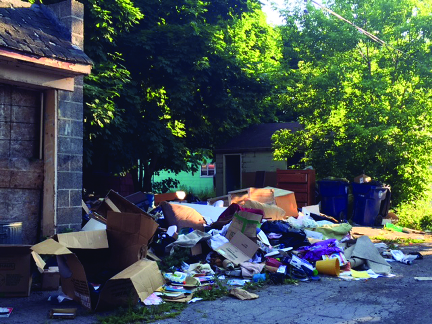 Heap Of Garbage In Alleyway Behind Lasalle Invites Rats and Fire Bugs