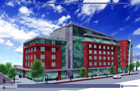 Despite the nonsensical claims of the Hamister hotel being a signature hotel and catalyst for development, it is merely a smallish, 128 room, few or no amenities  Hyatt Place hotel.
Considering that it was located 300 feet from the entrance of the Niagara Falls State Park some would call it an horrific case of underdevelopment!