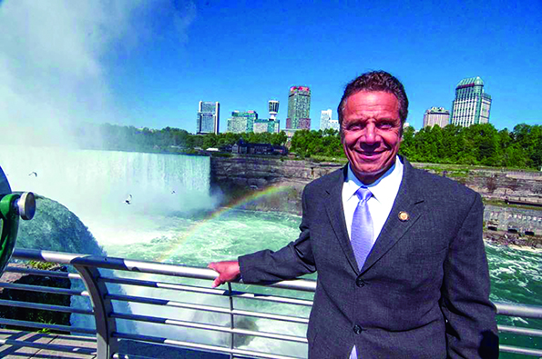 Governor Cuomo’s austere smile says it all as he reflects on the natural wonder of the campaign donations he receives from Maid of the Mist owner James Glynn and Delaware North billionaire Jeremy Jacobs, who run Niagara Falls State Park as if they own it.
