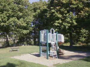 Playground at Whirlpool State Park soon to be expanded because, let's face it, nature and the gorge are boring compared to monkey bars.
