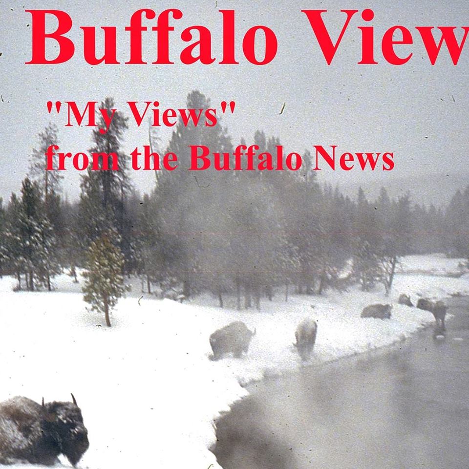 Yellowstone National Park is evocative of "the popular image of Buffalo as a wintry cold place" in "Buffalo Views", the new book by Larry and Lyn Beahan.