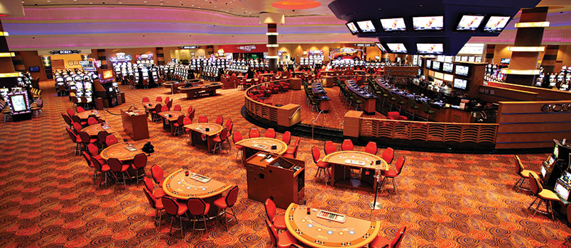 Delaware North's casinos aren't in luxury resorts, they're in downtrodden midwest locations like this spartan gaming floor outside of economically depressed Davenport, Iowa.
