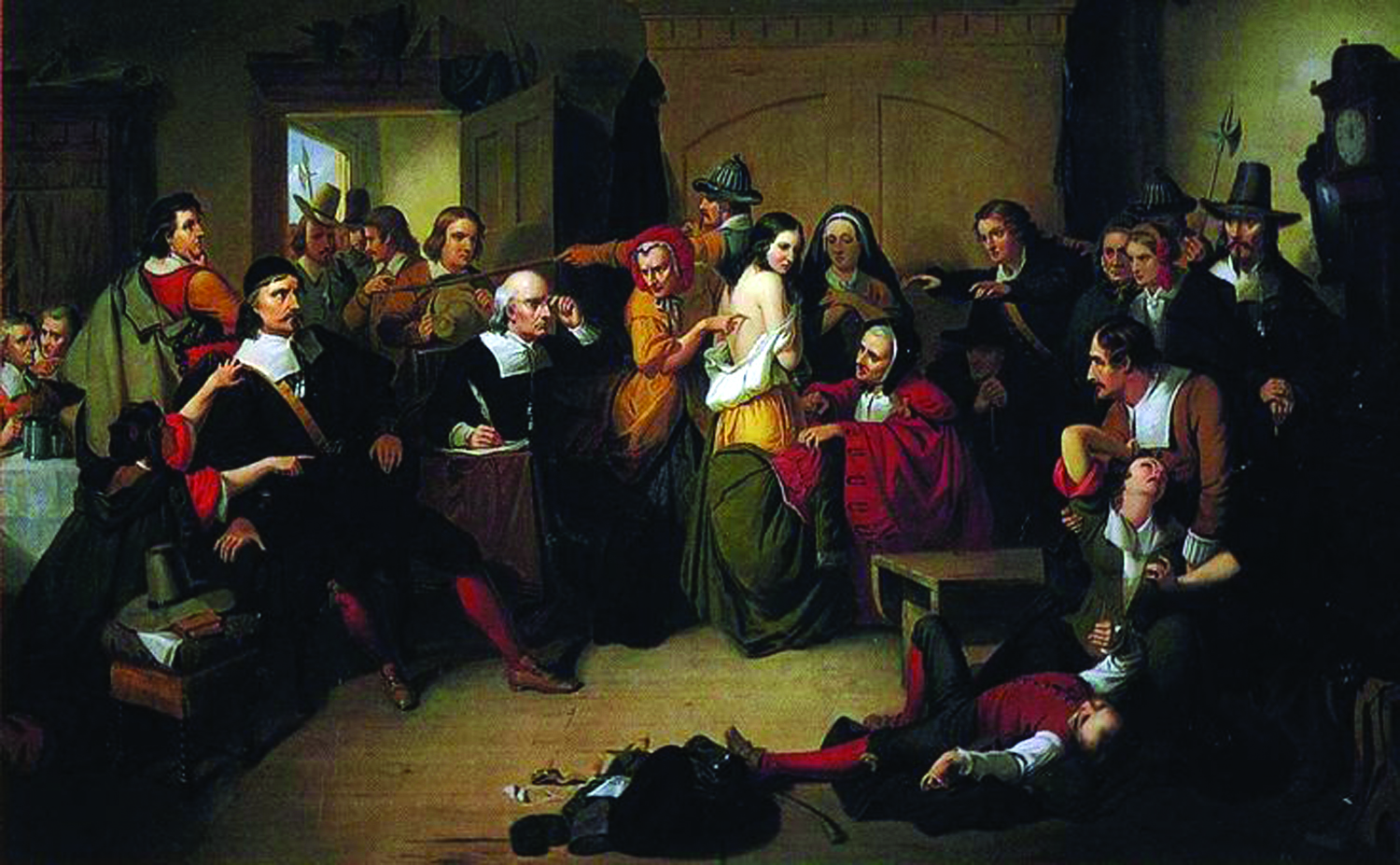 Examination of a Witch (1853) by T. H. Matteson, a painting said to be inspired by the Salem witch trials.