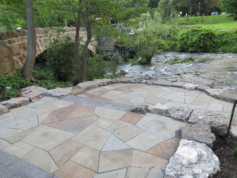 Flat stone pavers from Three Sisters Island