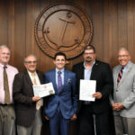 Alderman Berube, Clerk/Treasurer Quinn, Mayor Pappas, Managing Editor Nicholas D. D'Angelo, Council President Zadzilka, Alderman Pecoraro & Alderman Braun.