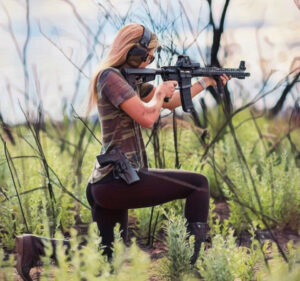 A Woman Practicing Shooting - Where's the Assault?