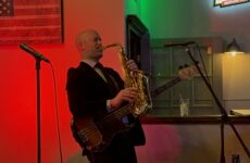 SoleTurn's Zachary Michael Multi-instrumentalist plays a Saxophone Solo to a sold out performance